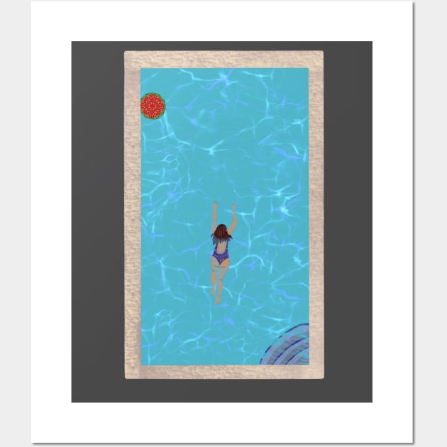 Summer Swimming Wall Art by LozzieElizaDesigns